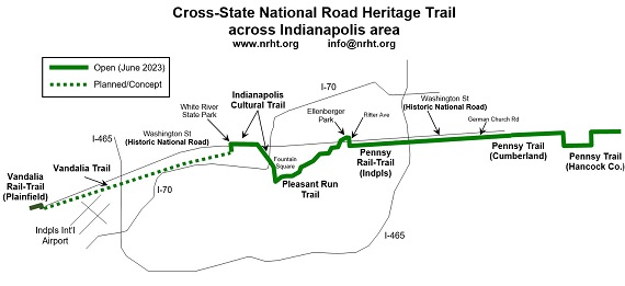 Vandalia Trail corridor proposed route on west side
              of Indianapolis