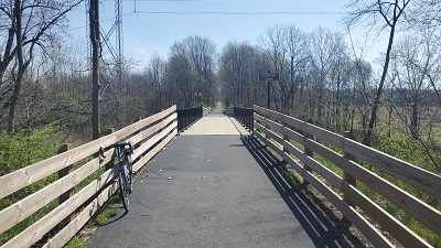 Trail bridge over Crittenden Creek